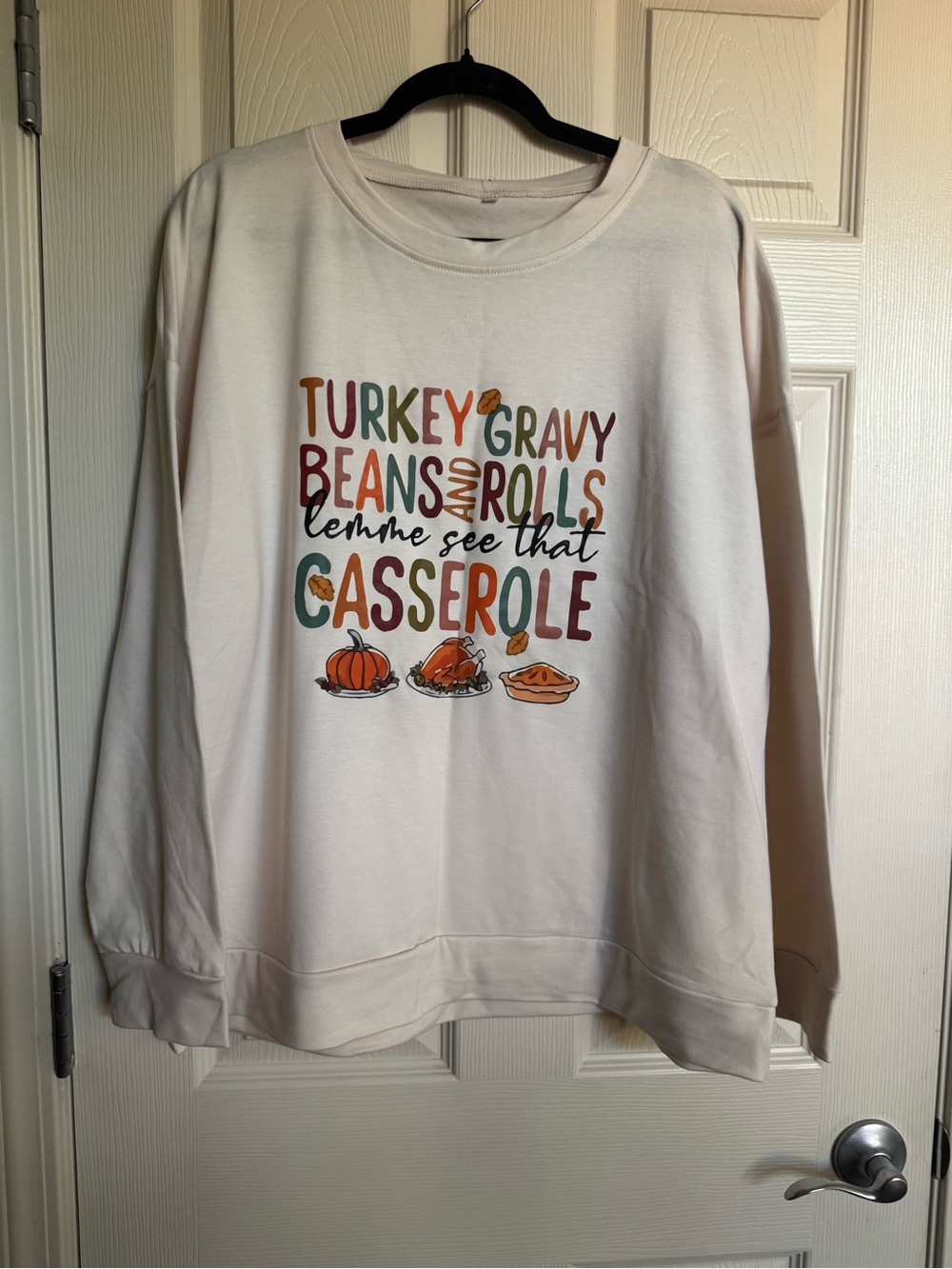 NWT Cream Thanksgiving Graphic Sweatshirt, Fall, Various Sizes